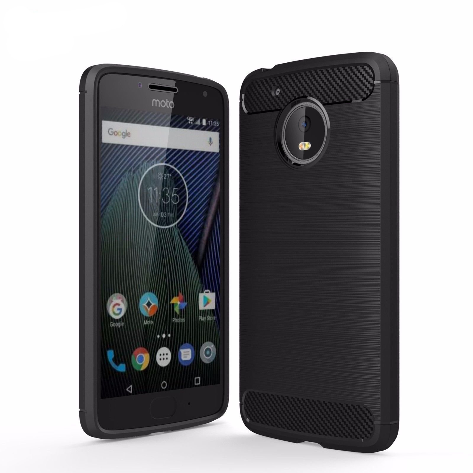 Чехол для мобильного телефона для Motorola Moto G5 Carbon Fiber (Black) Laudtec (LT-MMG5B)