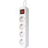 Сетевой удлинитель Defender S418 1.8 m 4 роз switch white (99237) изображение 2