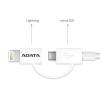 Дата кабель USB 2.0 AM to Lightning + Micro 5P 1.0m MFI ADATA (AMFI2IN1-100CM-CWH) изображение 3