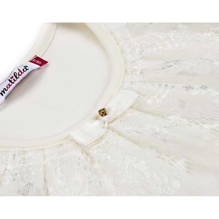 Кофта дитяча Matilda з мереживом (5603-2-164G-cream) зображення 5