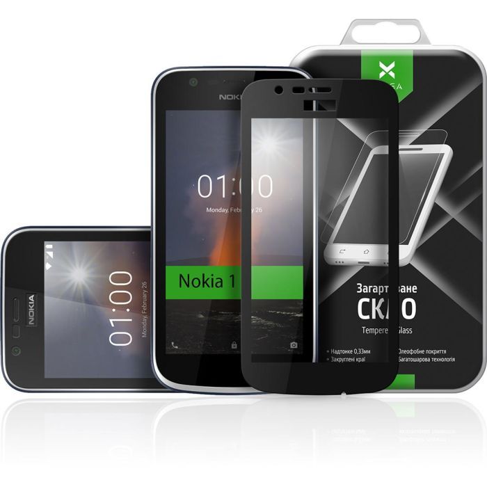 Стекло защитное Vinga для Nokia 1 Black (VTPGS-N1B) изображение 3