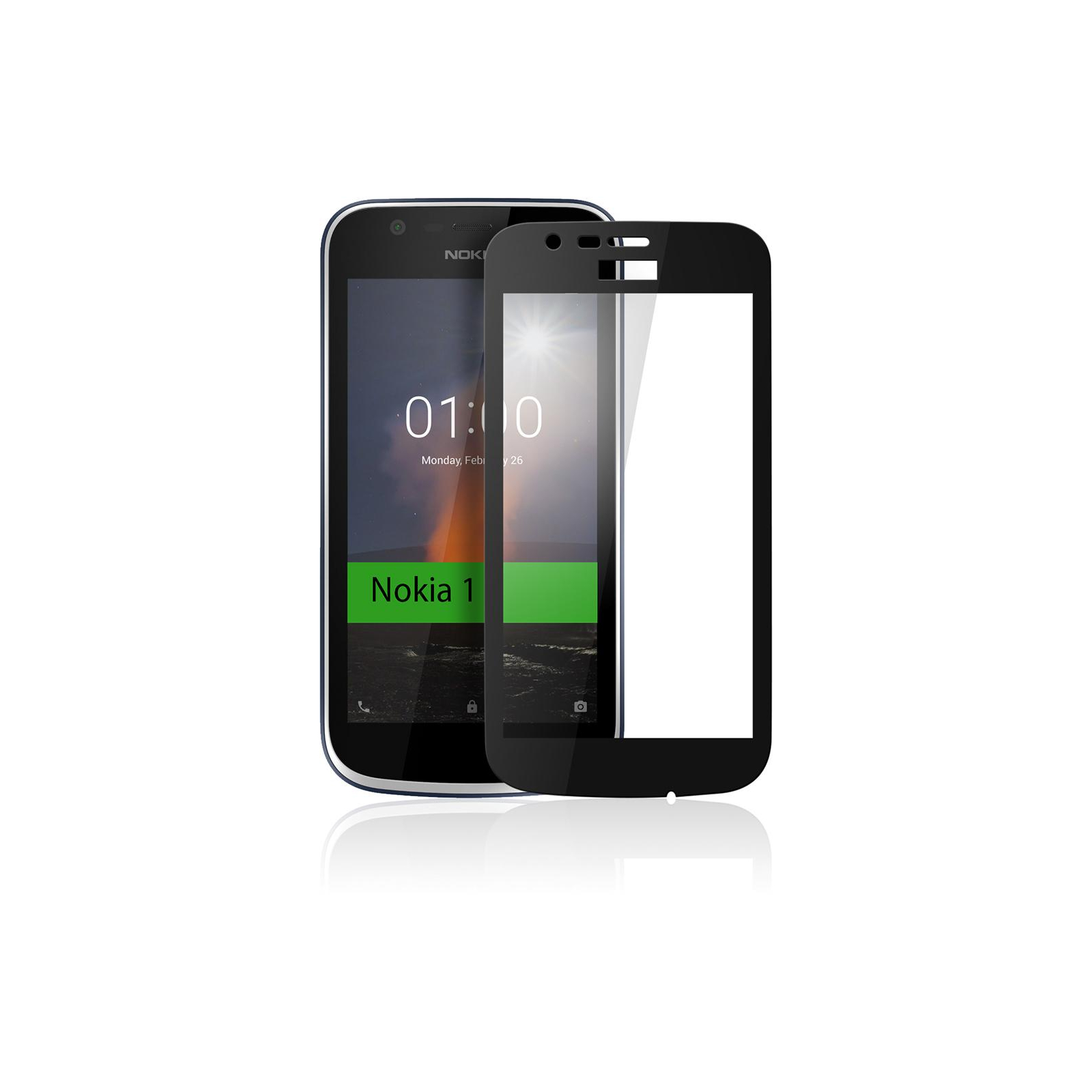 Стекло защитное Vinga для Nokia 1 Black (VTPGS-N1B) изображение 5