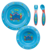 Набор детской посуды Baby Team 4 ед. голубой (6010 крабик)