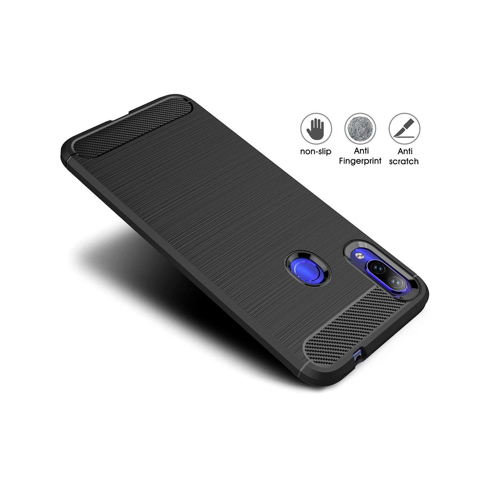 Чохол до мобільного телефона Laudtec для Xiaomi Redmi Note 7 Carbon Fiber (Black) (LT-XRN7) зображення 3