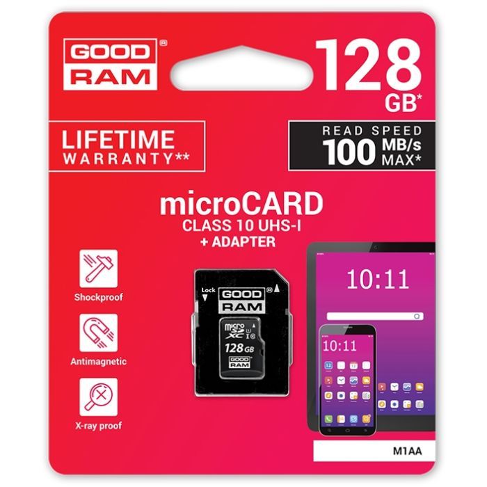 Карта памяти Goodram 128GB microSDXC class 10 UHS-I (M1AA-1280R12) изображение 5