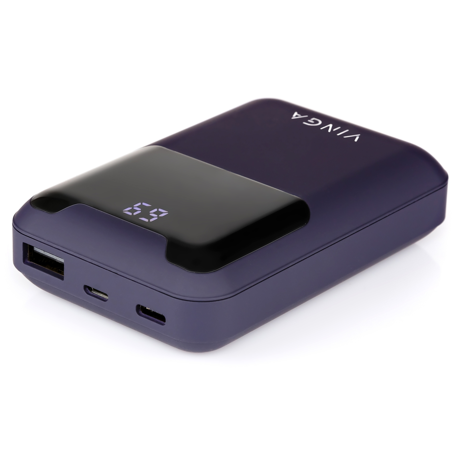 Батарея универсальная Vinga 10000 mAh Display soft touch purple (BTPB0310LEDROP) изображение 2