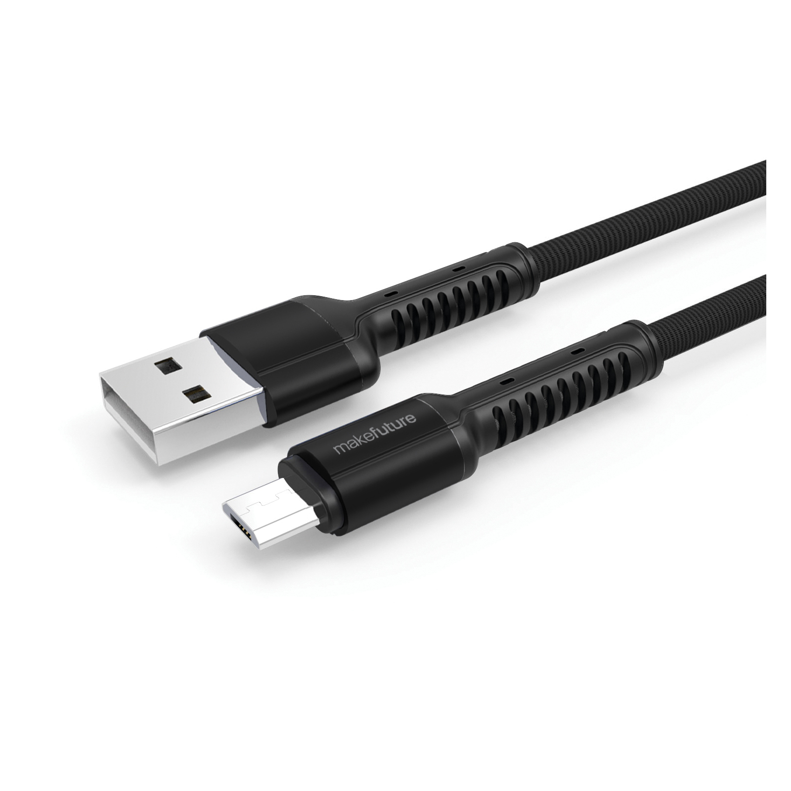 Дата кабель USB 2.0 AM to Micro 5P 1.0m 2.4A Denim Grey MakeFuture (MCB-MD1GR) зображення 2