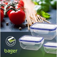 Пищевой контейнер Bager Cook&Lock 3 шт 0.4, 0.8, 1.4 л (BG-504) изображение 3