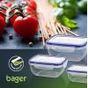 Пищевой контейнер Bager Cook&Lock 3 шт 0.4, 0.8, 1.4 л (BG-504) изображение 3