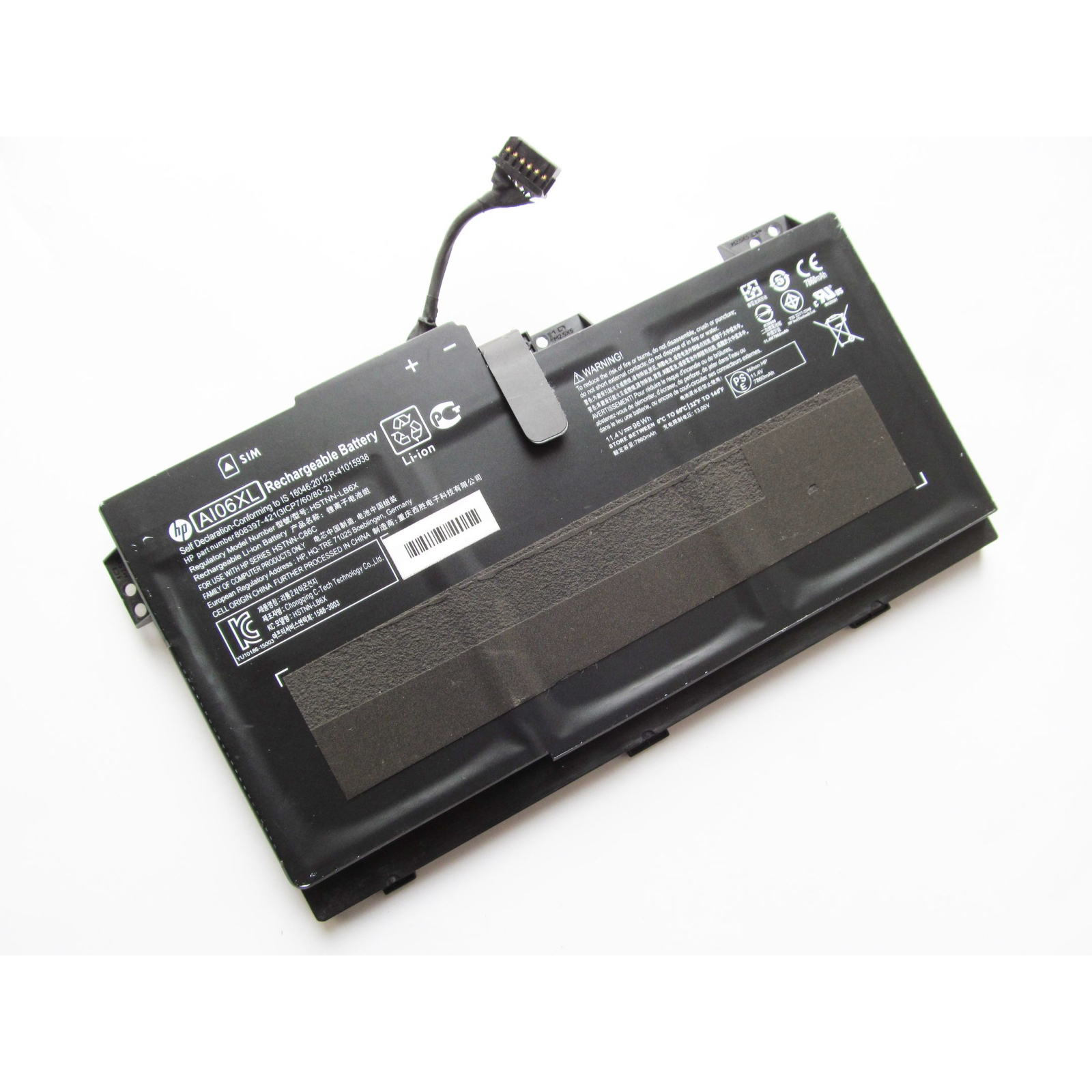 Акумулятор до ноутбука HP ZBook 17 G3 AI06XL, 7860mAh (96Wh), 6cell, 11.4V, Li-ion (A47420) зображення 2