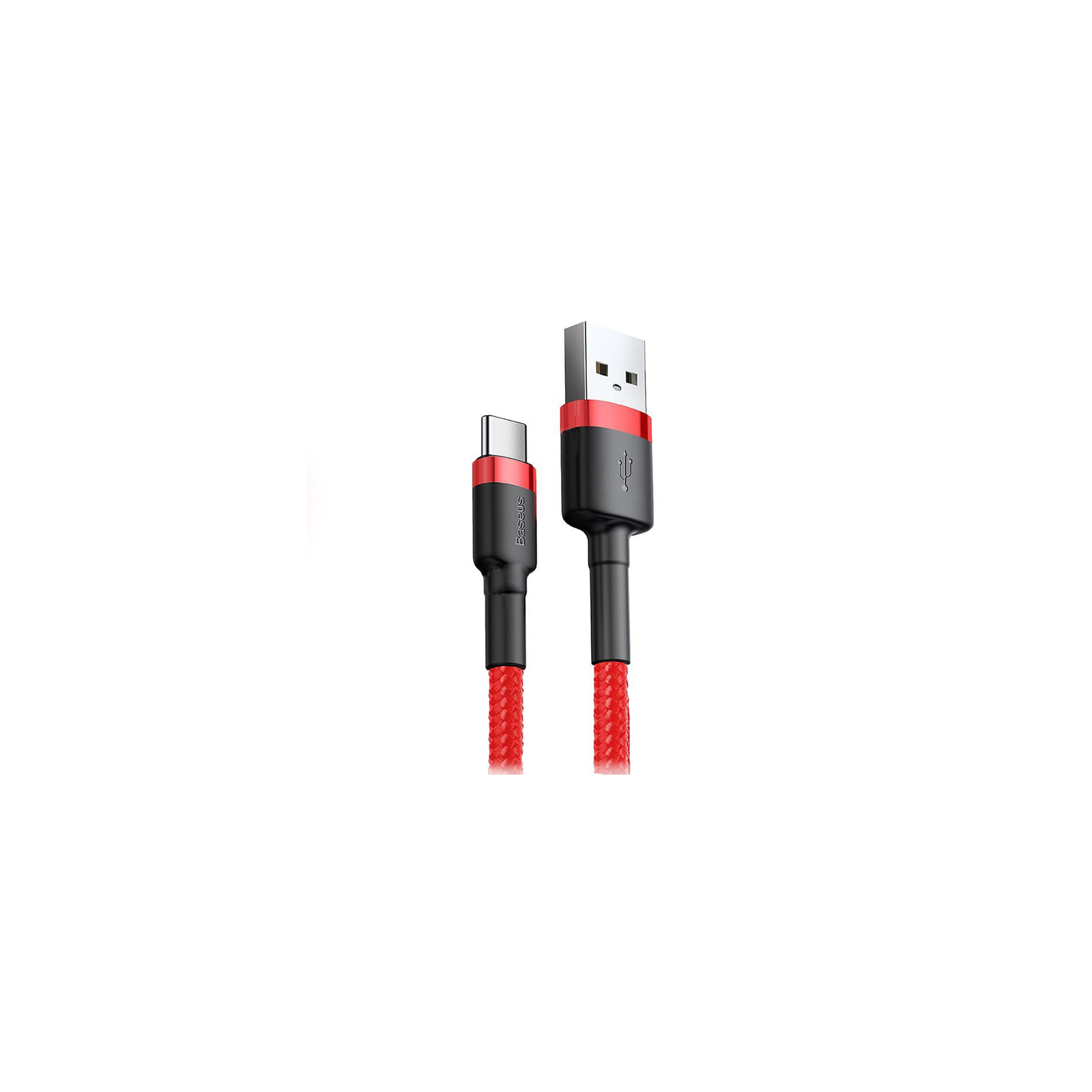 Дата кабель USB 2.0 AM to Type-C 1.0m Cafule 3A red+black Baseus (CATKLF-B91) зображення 2