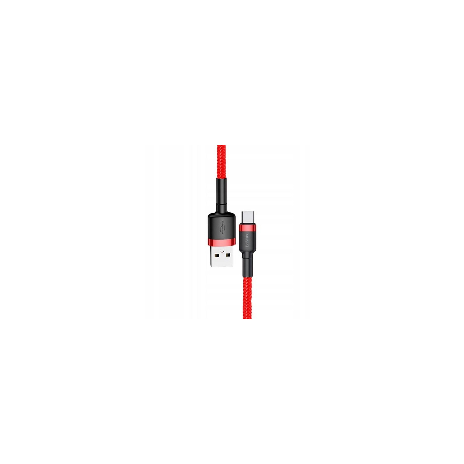 Дата кабель USB 2.0 AM to Type-C 1.0m Cafule 3A red+black Baseus (CATKLF-B91) зображення 3