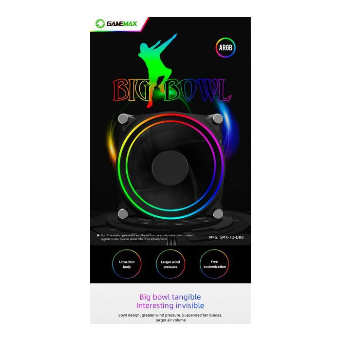Кулер для корпуса Gamemax GMX-12-DBB изображение 9