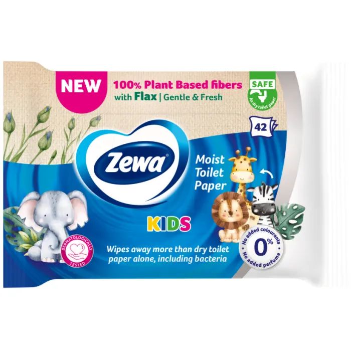 Туалетная бумага Zewa Kids 42 шт (7322540796551) изображение 2