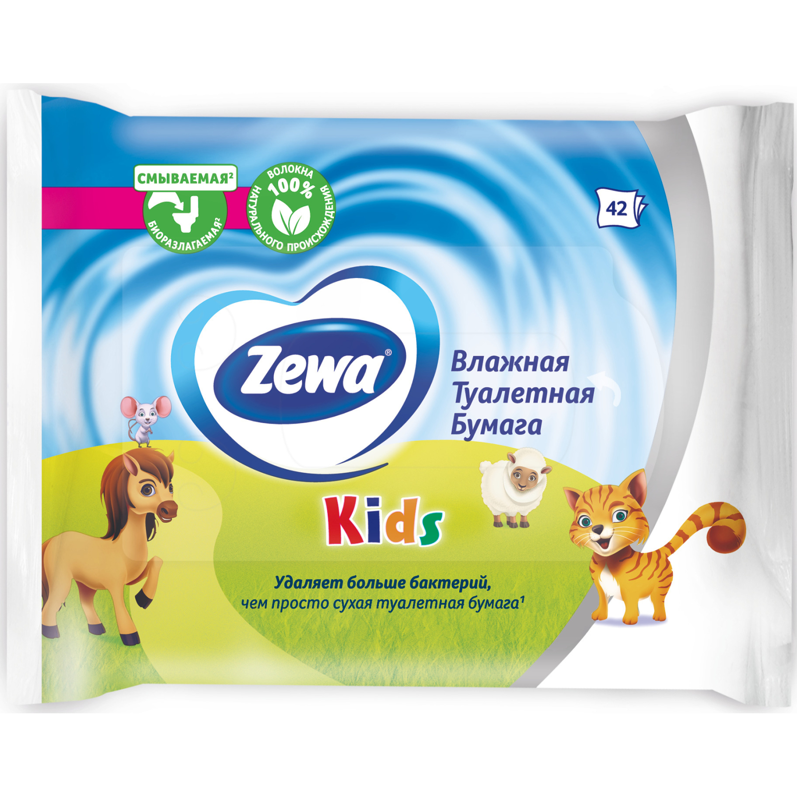 Туалетная бумага Zewa Kids 42 шт (7322540796551) изображение 2
