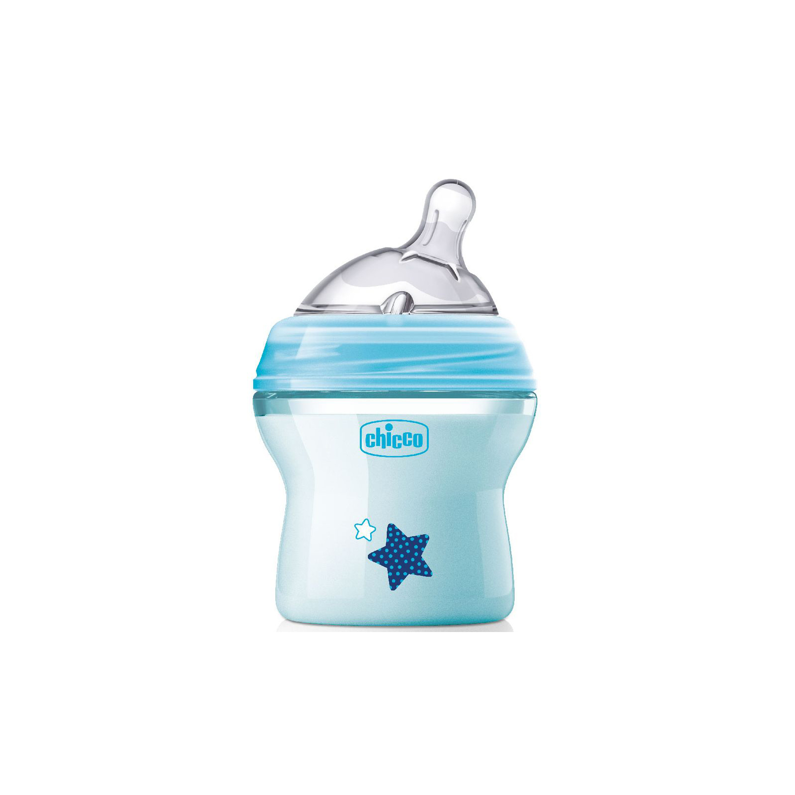 Пляшечка для годування Chicco Natural Feeling Color, 150 мл, 0+, блакитна (80811.21)