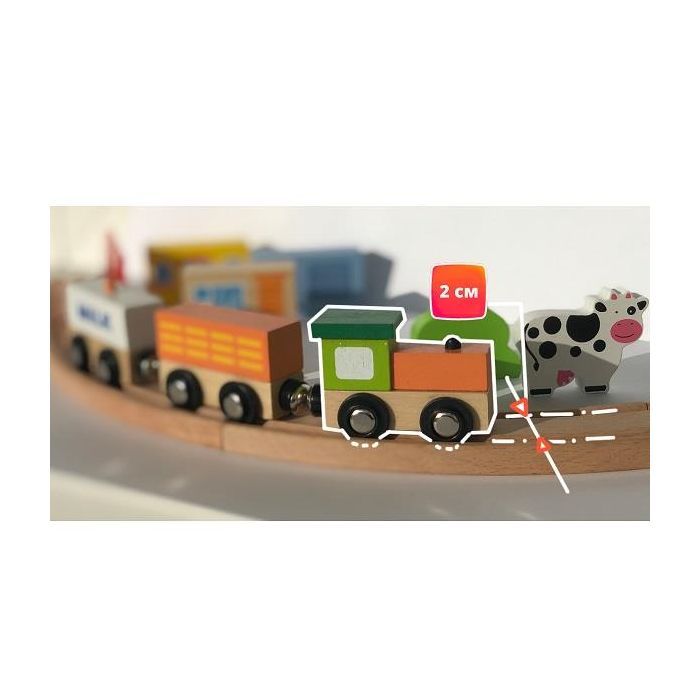 Залізниця Viga Toys 39 деталей (50266) зображення 2