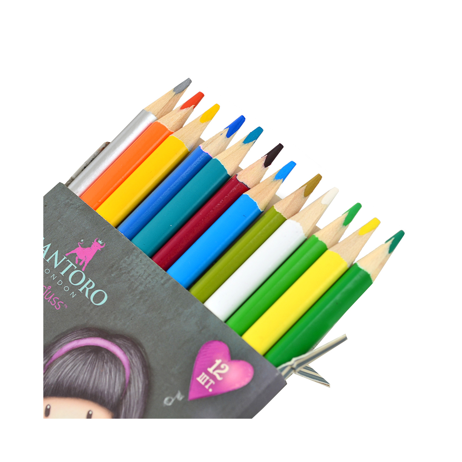 Олівці кольорові Yes Santoro Little Song двокольорові 12 шт (290565) зображення 2