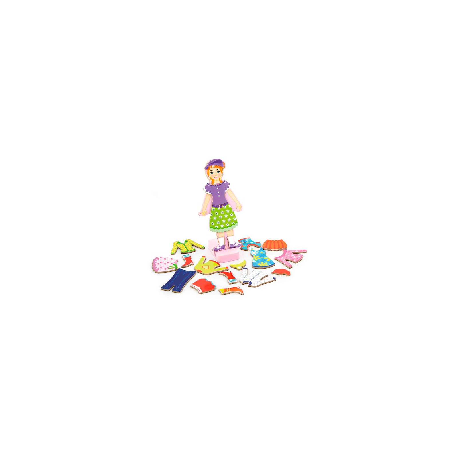 Игровой набор Viga Toys Гардероб девочки на магнитах (59652)
