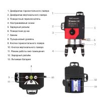 Лазерный нивелир Deko 3D LL12-HVRL (12164) изображение 4