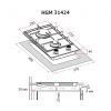 Варочная поверхность Perfelli HGM 31424 BL изображение 10