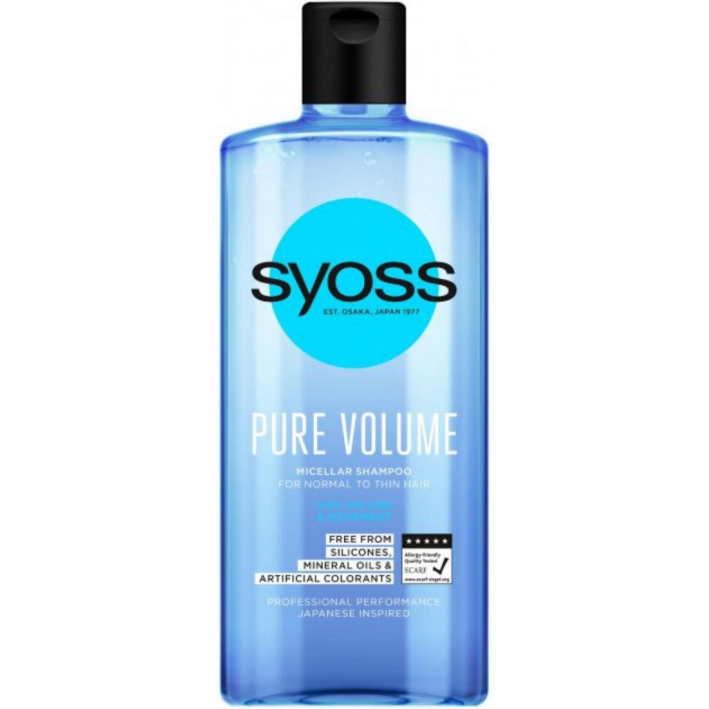 Шампунь Syoss мицеллярный Pure Volume для нормальных и тонких волос 440 мл (9000101277579)