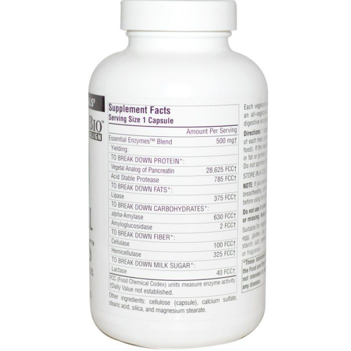 Пробіотики Source Naturals Ефірні Ензими 500мг, 60 гелевих капсул (SN1301) зображення 2