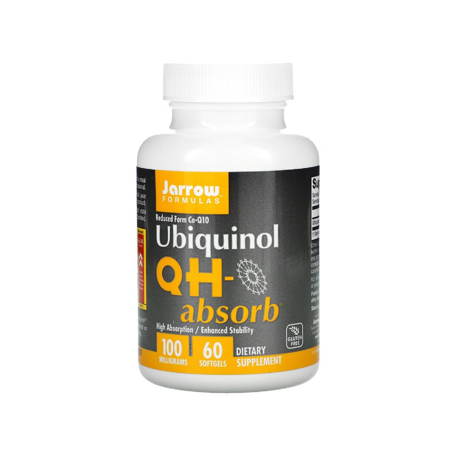 Витамин Jarrow Formulas Убихинол QH-Absorb, 100 мг, Ubiquinol, QH-Absorb, 60 гелевы (JRW-06019)