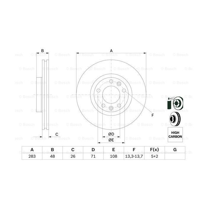 Тормозной диск Bosch 0 986 479 193 изображение 5