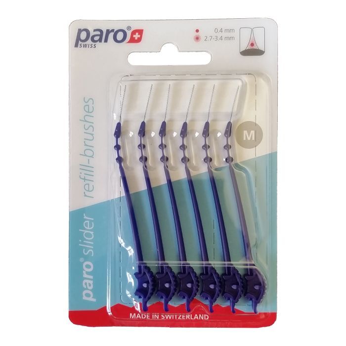 Щітки для міжзубних проміжків Paro Swiss slider змінні розмір S 6 шт. (7610458010327)