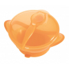 Набір дитячого посуду Baby Team Тарілка на присосі з кришкою і ложкою 290 мл (6002_помаранчевий)