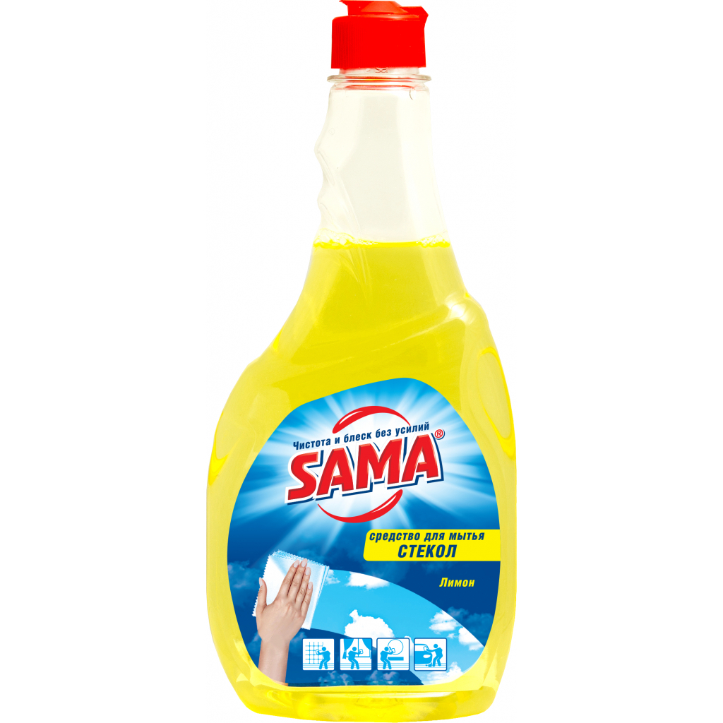 Средство для мытья стекла Sama Лимон сменный блок 500 мл (4820020260996)