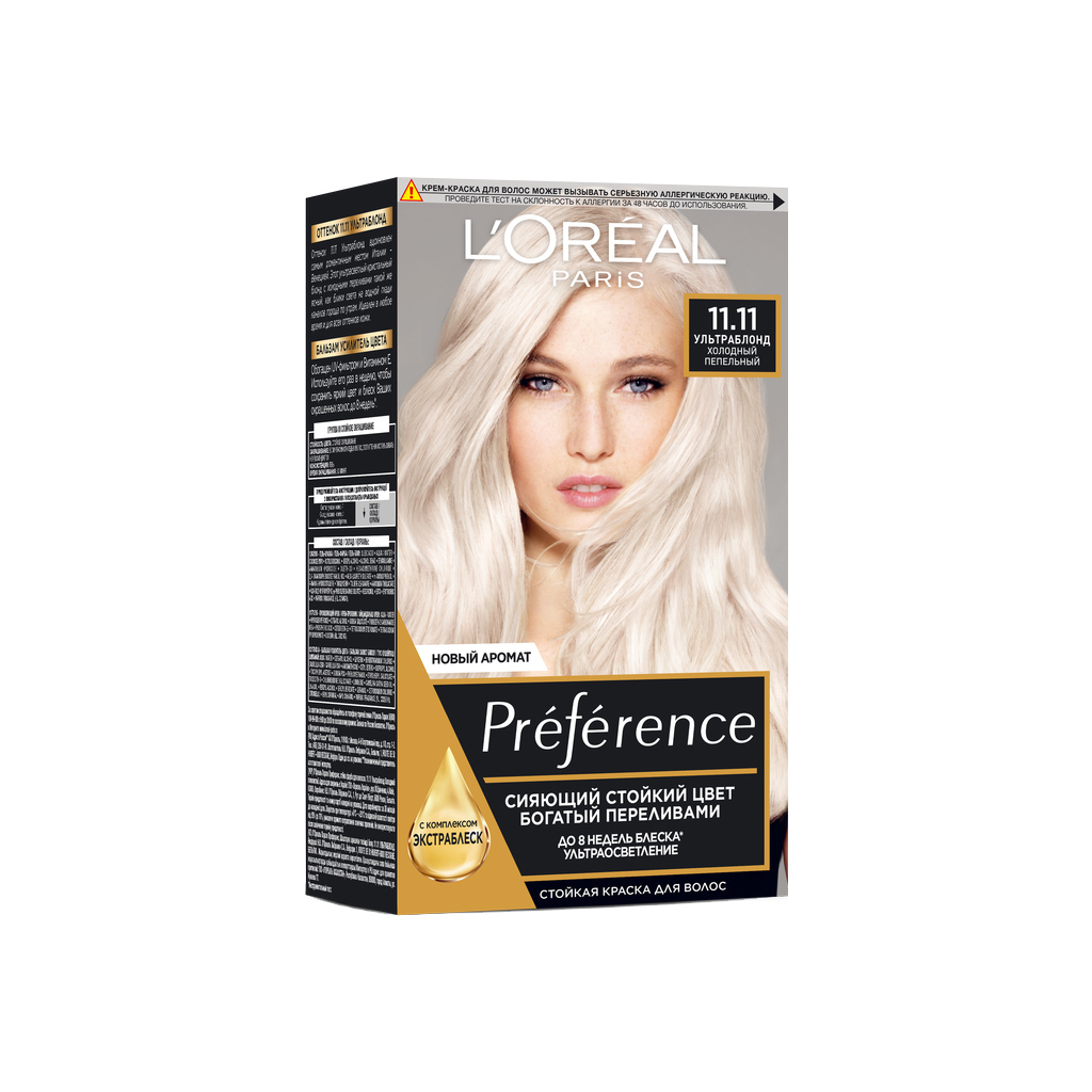 Фарба для волосся L'Oreal Paris Preference 11.11 - Холодний попелястий (3600523018277)