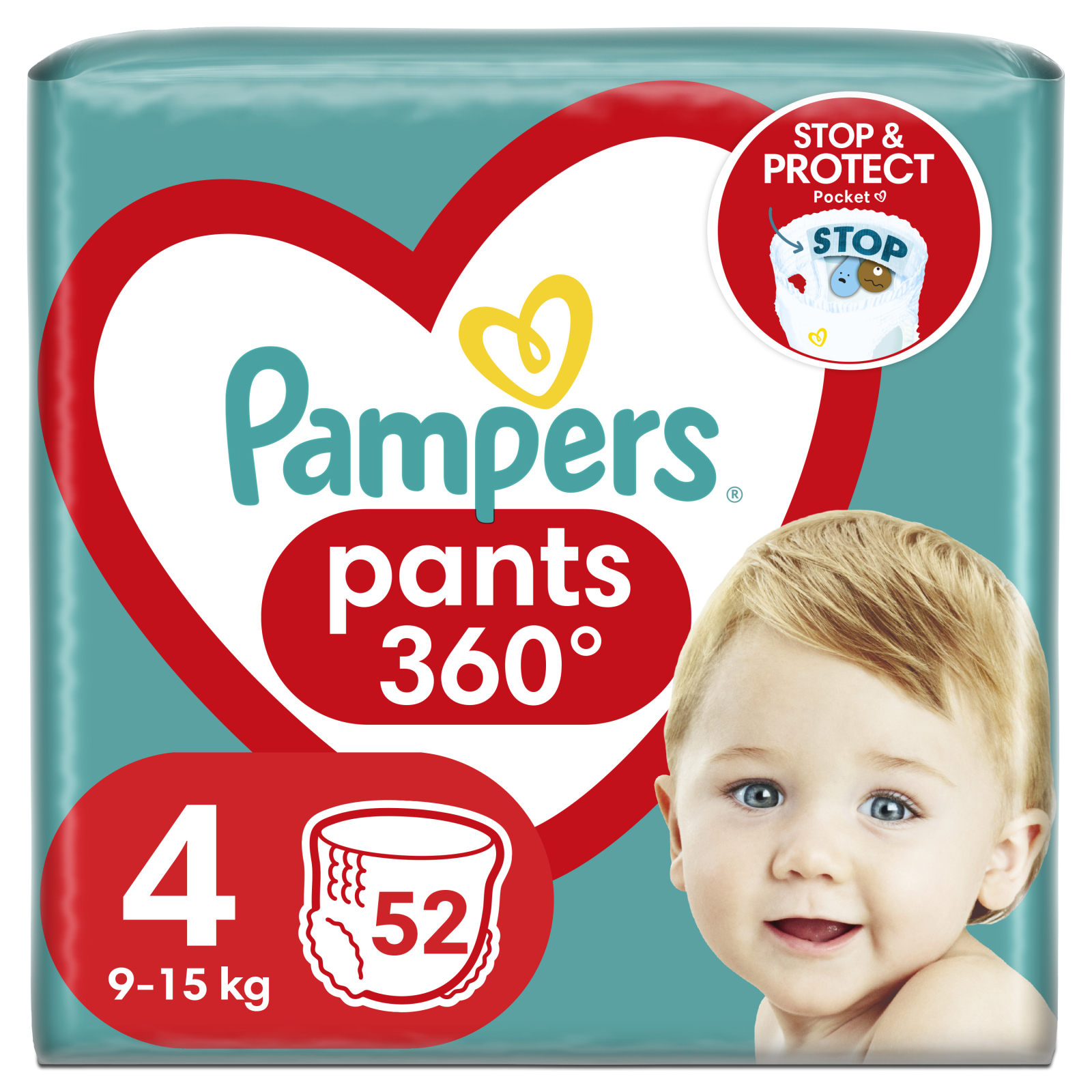 Підгузки Pampers трусики Maxi Pants Розмір 4 (9-15 кг) 52 шт (8006540069264)