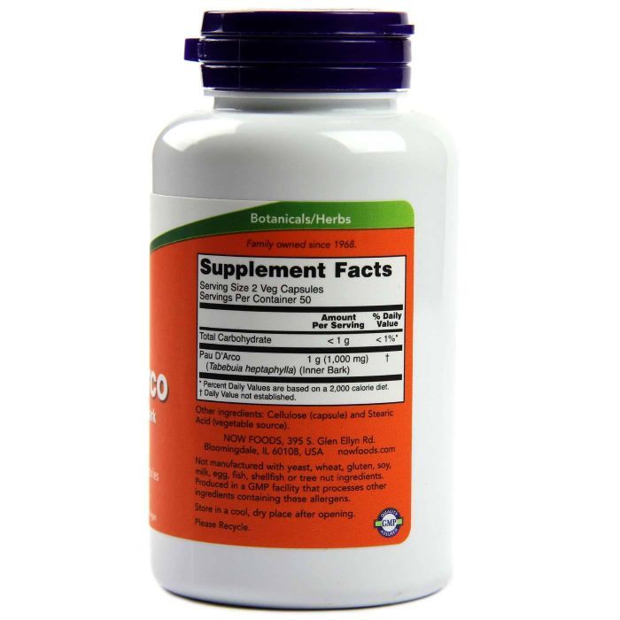 Травы Now Foods Экстракт Коры Муравьиного Дерева, 100 вегетарианских к (NF4725) изображение 2
