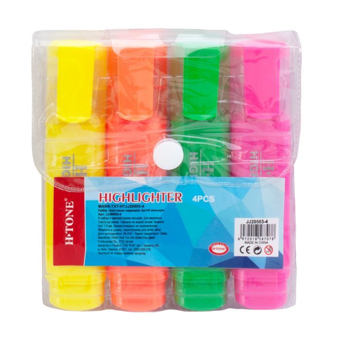 Набір маркерів H-Tone набір текстових 1-5 мм, 4 кольори (MARK-TXT-HTJJ20503-4) зображення 6