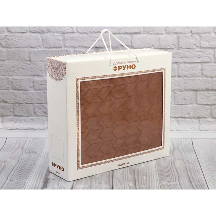 Покрывало Руно двухстороннее VeLour Коричневое 150 х 220 см (360.55_Cappuccino) изображение 9