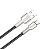 Дата кабель USB 2.0 AM to Type-C 1.0m head metal black ColorWay (CW-CBUC046-BK) зображення 2