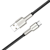 Дата кабель USB 2.0 AM to Type-C 1.0m head metal black ColorWay (CW-CBUC046-BK) зображення 3