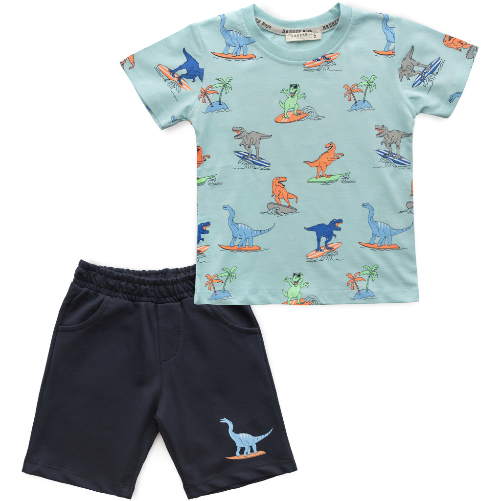 Набор детской одежды Breeze с динозаврами (16404-110B-blue)