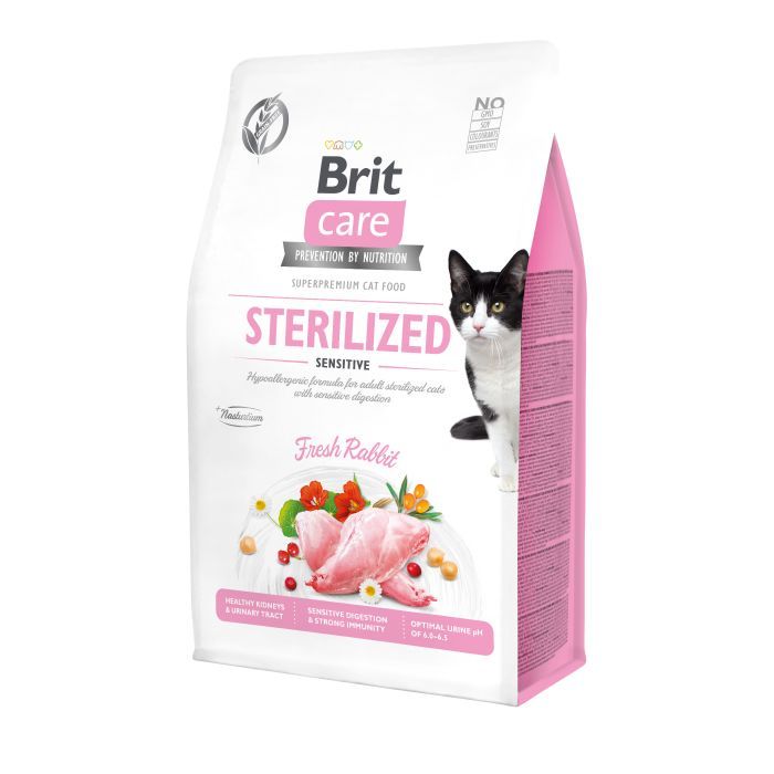 Сухой корм для кошек Brit Care Cat GF Sterilized Sensitive 2 кг (8595602540761)