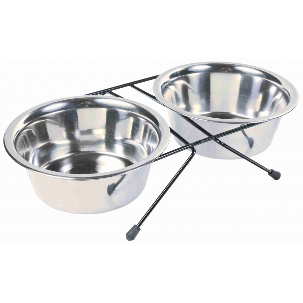Посуда для собак Trixie низкая подставка с мисками 750 мл/15 см (4011905248325)