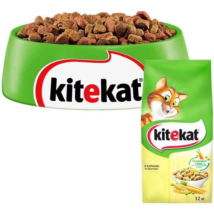 Сухой корм для кошек Kitekat Курица с овощами 1.8 кг (5900951137884) изображение 2
