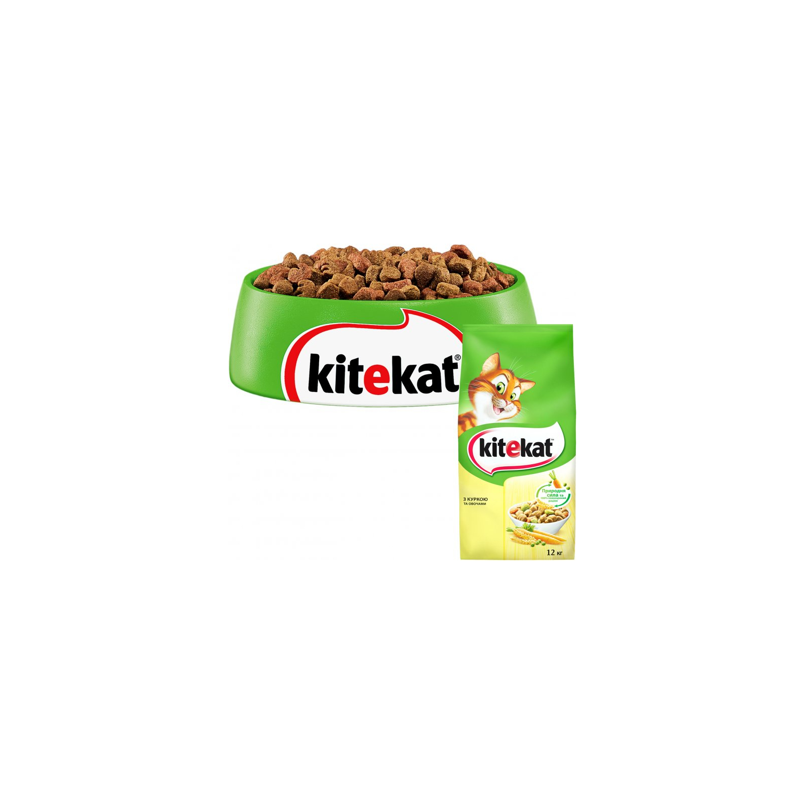 Сухой корм для кошек Kitekat Курица с овощами 1.8 кг (5900951137884) изображение 2