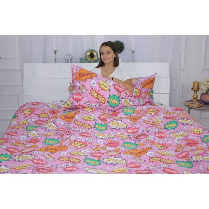 Постельное белье MirSon Бязь Ranforce Elite 17-0512 Bombs pink Семейный 160x220 (2200004733357) изображение 3