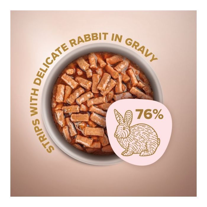 Вологий корм для кішок Club 4 Paws Selection Плюс Полоски с кроликом в соусе 85 г (4820215368087) зображення 2