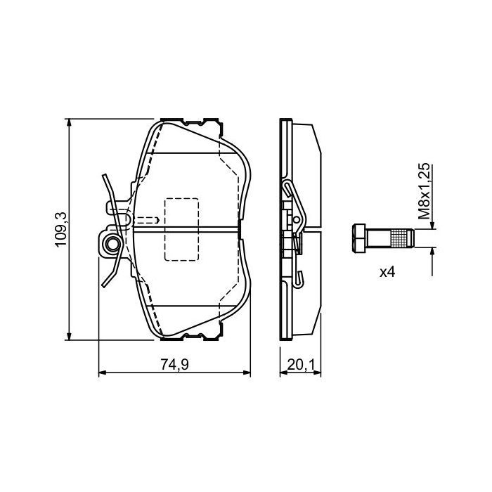 Тормозные колодки Bosch 0 986 460 977 изображение 4