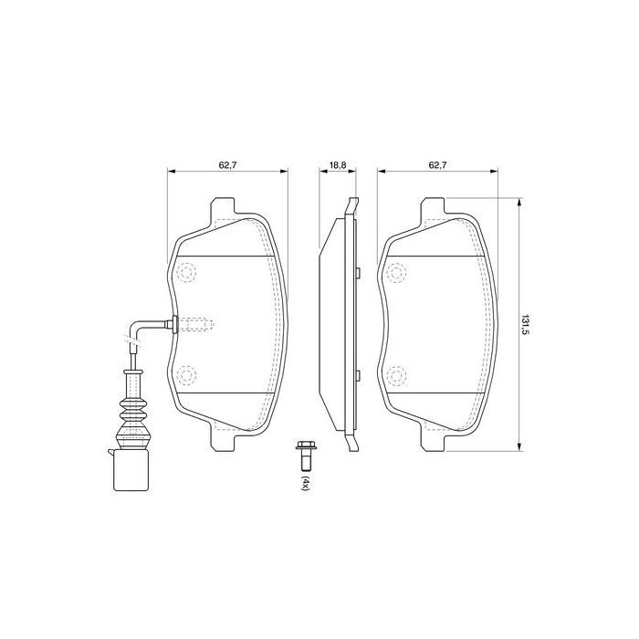 Гальмівні колодки Bosch 0 986 494 105 зображення 4