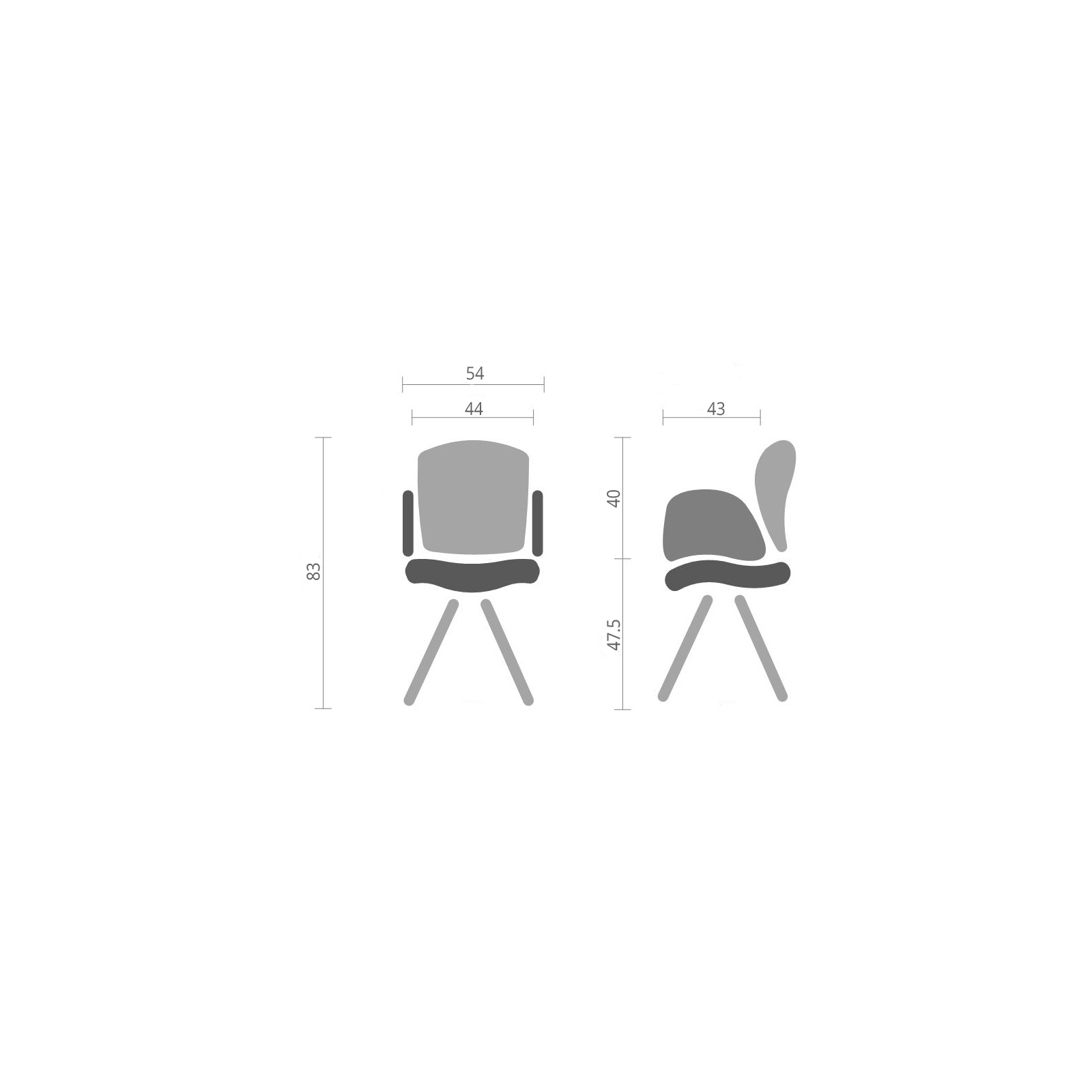 Кухонный стул Special4You Reita dark grey (E6644) изображение 5