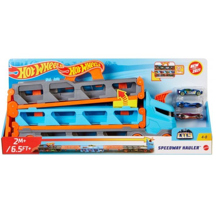 Ігровий набір Hot Wheels Вантажівка-транспортер "Суперперегони" (GVG37) зображення 3